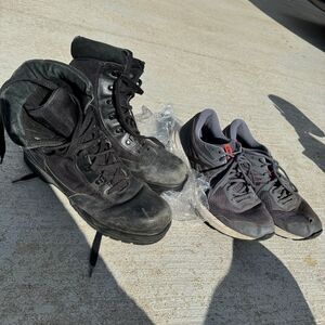 Corcoran Black Leather Jump? Boots Tactical Military Work Leather W/ ASICS Shoes